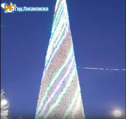Главную новогоднюю ёлку зажгли в Лисаковске